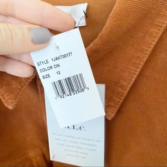 A.L.C. brown corduroy jacket button down sz 12 NWT - Picture 6 of 11